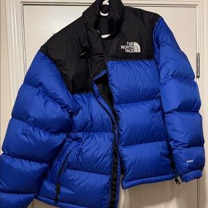 The North Face Royal Blue and Black Down Jacket